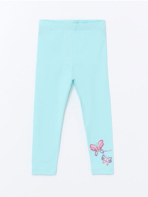 Lc Waikiki Yeni Sezon Beli Lastikli Baskılı Kız Çocuk Tayt