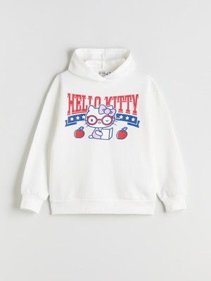 Lc Waikiki Yeni Sezon Kapüşonlu Hello Kitty Baskılı Kız Çocuk Sweatshirt