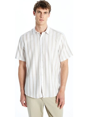Lc Waikiki Yeni Sezon Regular Fit Kısa Kollu Çizgili Erkek Gömlek