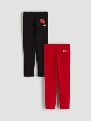 Lc Waikiki Yeni Sezon Beli Lastikli Kız Çocuk Tayt 2'li