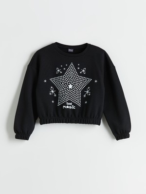 Lc Waikiki Yeni Sezon Bisiklet Yaka Kız Çocuk Sweatshirt