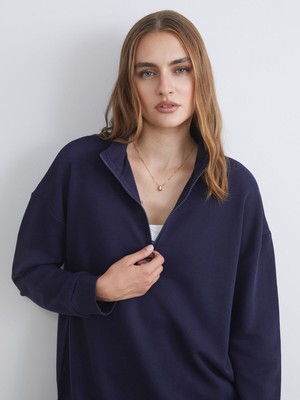 Lc Waikiki Yeni Sezon Dik Yaka Kadın Sweatshirt Tunik