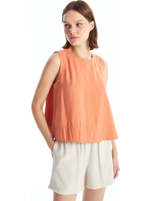 Lc Waikiki Yeni Sezon Kadın Bisiklet Yaka Düz Bluz