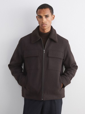 Lc Waikiki Yeni Sezon Standart Kalıp Kürk Yaka Erkek Kaşe Mont