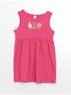 Lc Waikiki Yeni Sezon Bisiklet Yaka Çiçekli Kız Çocuk Elbise