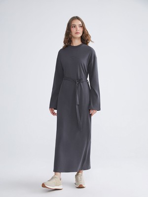 Lc Waikiki Yeni Sezon Bisiklet Yaka Nakışlı Elbise