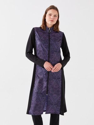 Lc Waikiki Yeni Sezon Dik Yaka Desenli Kadın Tesettür Mayo Takımı