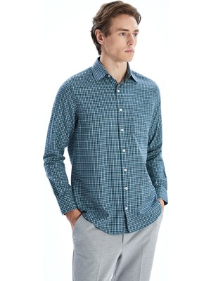 Lc Waikiki Yeni Sezon Regular Fit Uzun Kollu Ekose Gabardin Erkek Gömlek