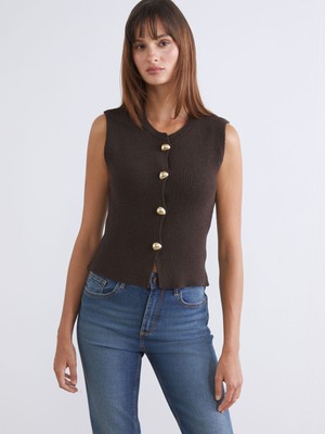 Lc Waikiki Yeni Sezon Bisiklet Yaka Kadın Triko Yelek