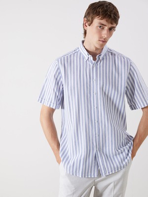 Lc Waikiki Yeni Sezon Regular Fit Kısa Kollu Çizgili Erkek Gömlek