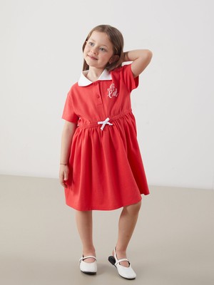 Lc Waikiki Yeni Sezon Polo Yaka Kız Çocuk Pike Elbise