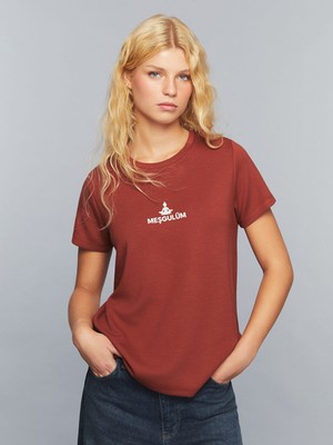 Lc Waikiki Yeni Sezon Bisiklet Yaka Slogan Baskılı Kadın Tişört