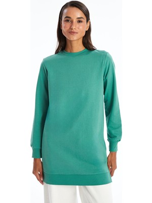 Lc Waikiki Yeni Sezon Bisiklet Yaka Kadın Sweatshirt Tunik