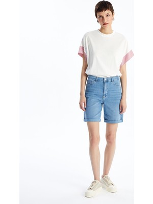 Lc Waikiki Yeni Sezon Bermuda Fit Kadın Jean Şort