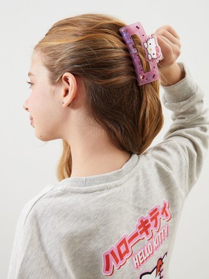 Lc Waikiki Yeni Sezon Bisiklet Yaka Hello Kitty Baskılı Kız Çocuk Sweatshirt