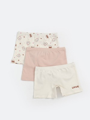 Lc Waikiki Yeni Sezon Beli Lastikli Kız Çocuk Boxer 3'lü