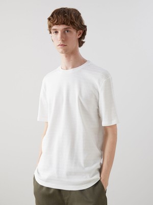 Lc Waikiki Yeni Sezon Bisiklet Yaka Kısa Kollu Çizgili Erkek Tişört