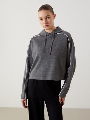 Lc Waikiki Yeni Sezon Kapüşonlu Oversize Kadın Sweatshirt Tunik