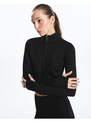 Lc Waikiki Yeni Sezon Dik Yaka Kadın Fermuarlı Sweatshirt