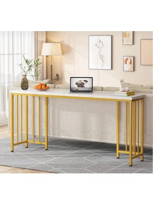 Murfak Masası Bar Masası Dresuar Gold Metal Ayaklı Masa Kahve Köşesi