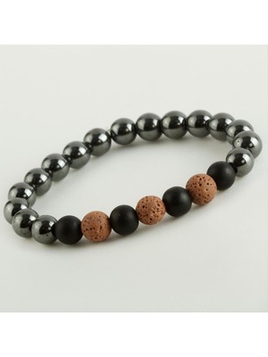 SHC4200 Lav-Hematit Doğaltaş Bileklik