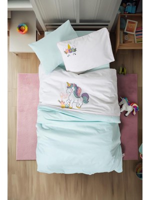 SHC4200 Punch Nakışlı Bebek Nevresim Takımı Doli Mint
