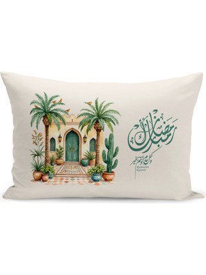Bertille Home Ramazan Serisi Çift Tarafı Dijital Baskılı Kırlent Kılıfı (Ramadan Cushion Cover)