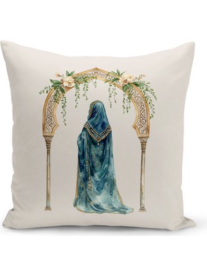 Bertille Home Ramazan Serisi Çift Tarafı Dijital Baskılı Kırlent Kılıfı (Ramadan Cushion Cover)