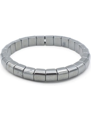 Murty99 Kare Model Hakiki Doğal Hematit Taşı Bileklik 005