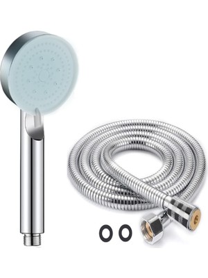 Shop A Way 5f Duş Başlığı Seti, Ekstra Yüksek Basınçlı Başlık ve Ekstra Uzun Banyo Hortumu (Asorti Ürün, Renk V