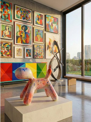 Arkt Modern Köpek Heykeli Küçük