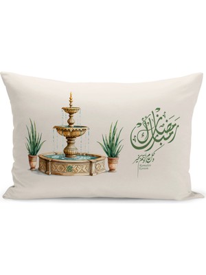 Bertille Home Ramazan Serisi Çift Tarafı Dijital Baskılı Kırlent Kılıfı (Ramadan Cushion Cover)