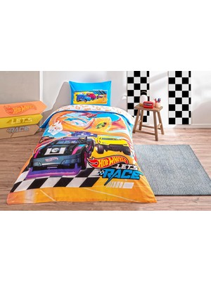 Hype Store Lisanslı 's Race Düz Pamuk Nevresim Takımı, Çok Renkli, Tek Kişilik