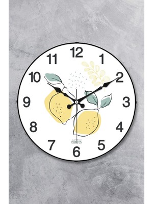 Hype Store 25 cm Akar Saniye Sessiz Mekanizma Plastik Cam Duvar Saati