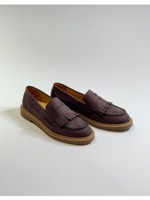 Emienza Lustro Süet Bant Detaylı Bayan Loafer