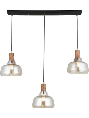 Hype Store Lucea Zen 3’lü Antik Lak Sıralı Avize