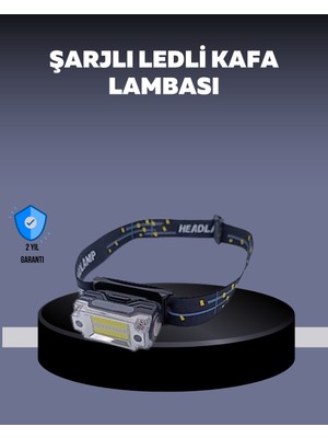 Store Mania USB Şarjlı Mini LED Kafa Feneri 50M Odak 150M Geniş Aydınlatm (STORE-MANIA-5938)