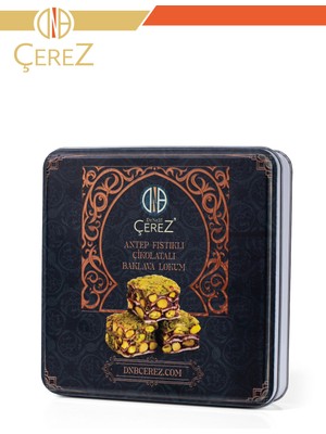Toz Antep Kaplı Çikolatalı Teneke Kutu Baklava Lokum (600 Gram)