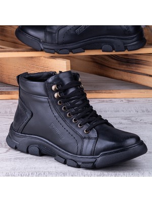 OXI Ghattix Lass Kışlık Hakiki Deri Erkek Bot Fermuarlı