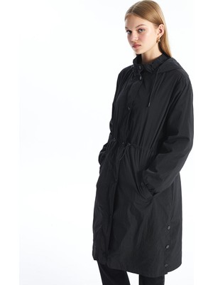 Lc Waikiki Yeni Sezon Kadın Kapüşonlu Düz Yağmurluk