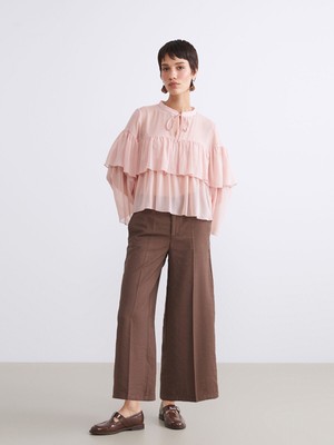 Lc Waikiki Yeni Sezon Modal Karışımlı Geniş Paça Kadın Pantolon