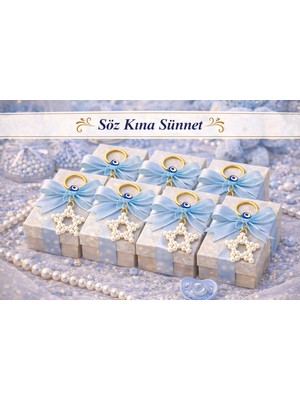 Crystal Atelier 15 Adet İnci Yıldız Anahtarlık – Düğün Nişan Söz Kına Bride To Be Bekarlığa Veda Toplu Hediyelik