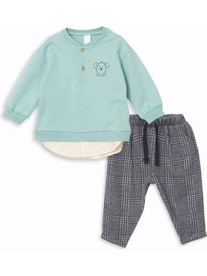 Lc Waikiki Yeni Sezon Hakim Yaka Erkek Bebek Sweatshirt ve Pantolon 2'li