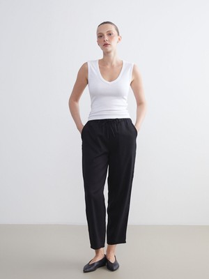 Lc Waikiki Yeni Sezon Beli Lastikli Havuç Kesim Kadın Pantolon