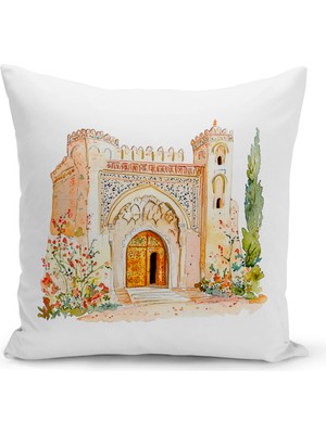 Bertille Home Ramazan Serisi Çift Tarafı Dijital Baskılı Kırlent Kılıfı (Ramadan Cushion Cover)