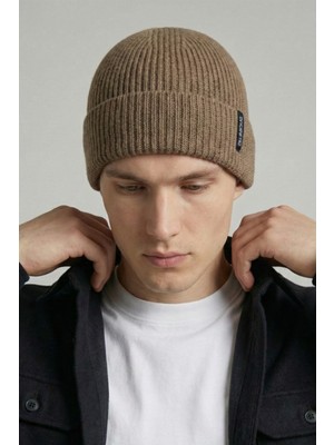 Allunique Unisex Kahverengi Yün Kaşmir Karışımlı Bere