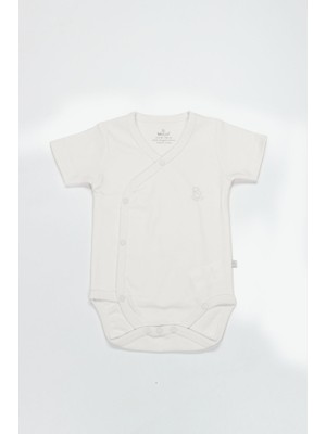 Bistyle Organik Natural Basic Style Kruvaze Yarım Kol Body BS17101 Ekru