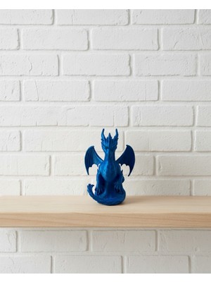Dinç Store 44 12 cm Mavi Ejderha Figürü Koleksiyonluk Dekoratif Biblo Dinç Store