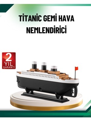 Buhar Efektli Titanik Gemi Oda Kokusu Difüzör LED Işıklı Nemlendirici