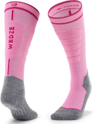 Wedze Çocuk Kayak Çorabı - Pembe - 500
